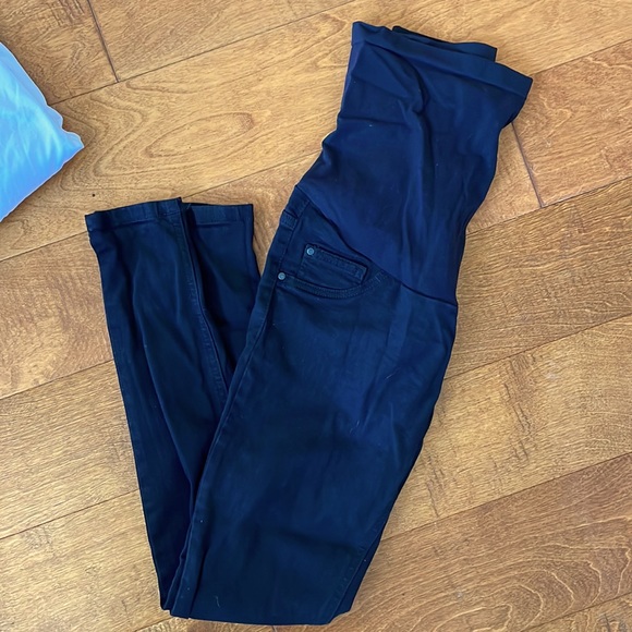 Indigo blue Small Petite black maternity pant - Picture 4 of 5